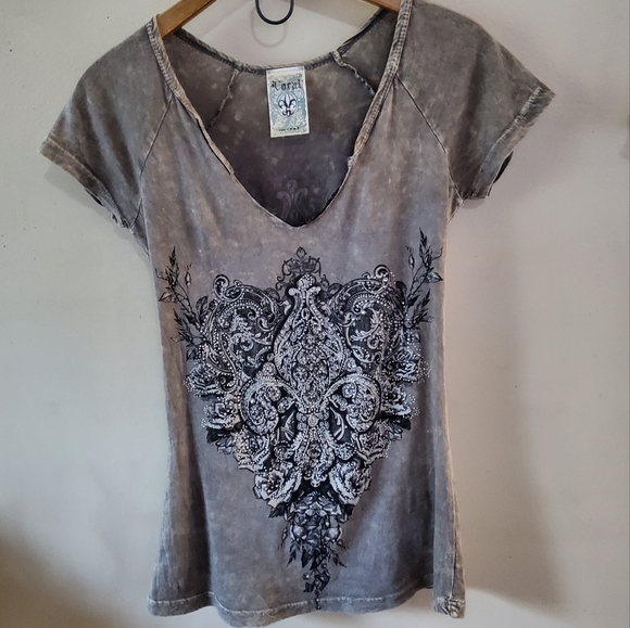 Vocal Mineral Wash French Sleeve Tee - Picture 3 of 10